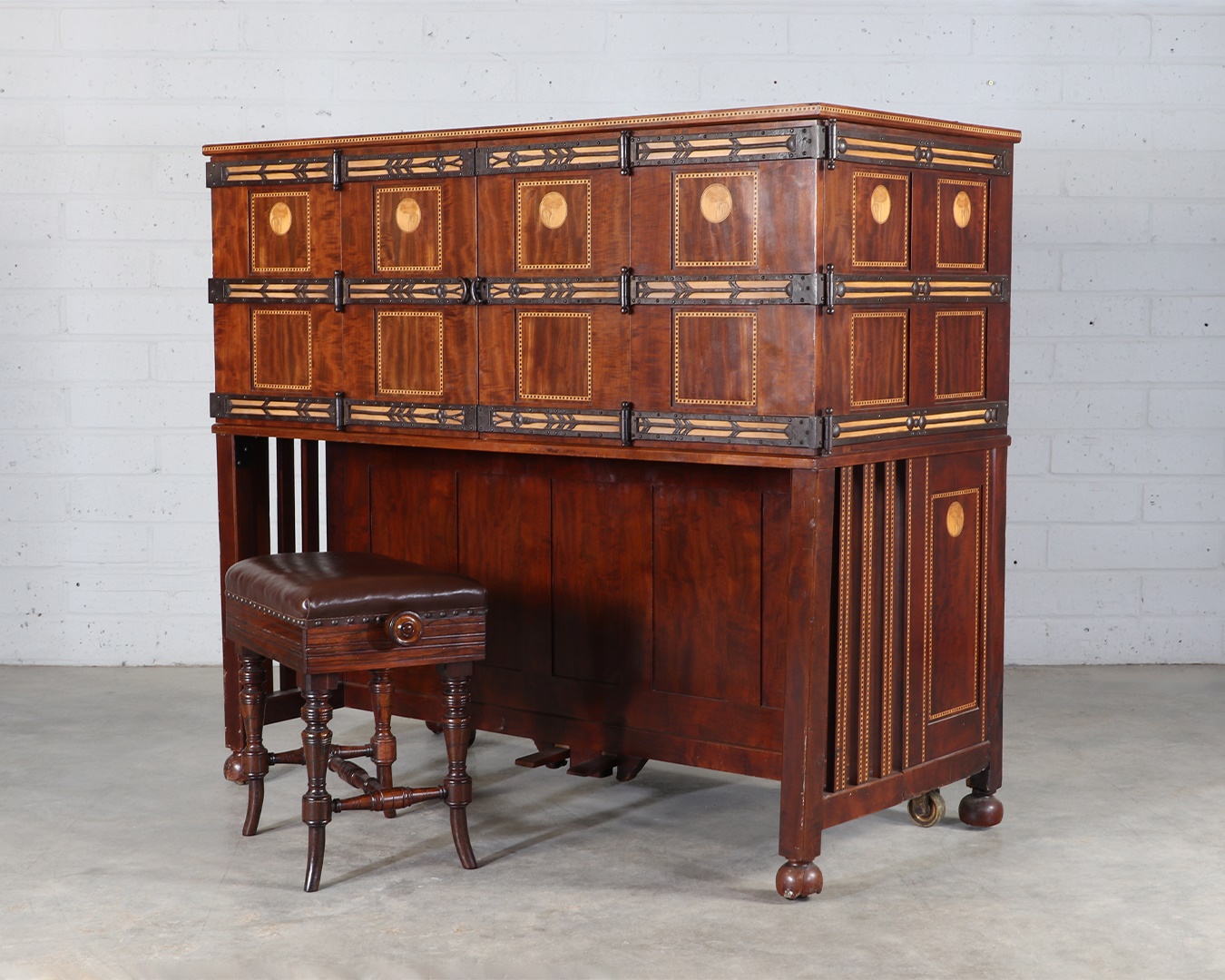 An upright Broadwood piano, as designed by Charles Robert Ashbee (1863-1942)